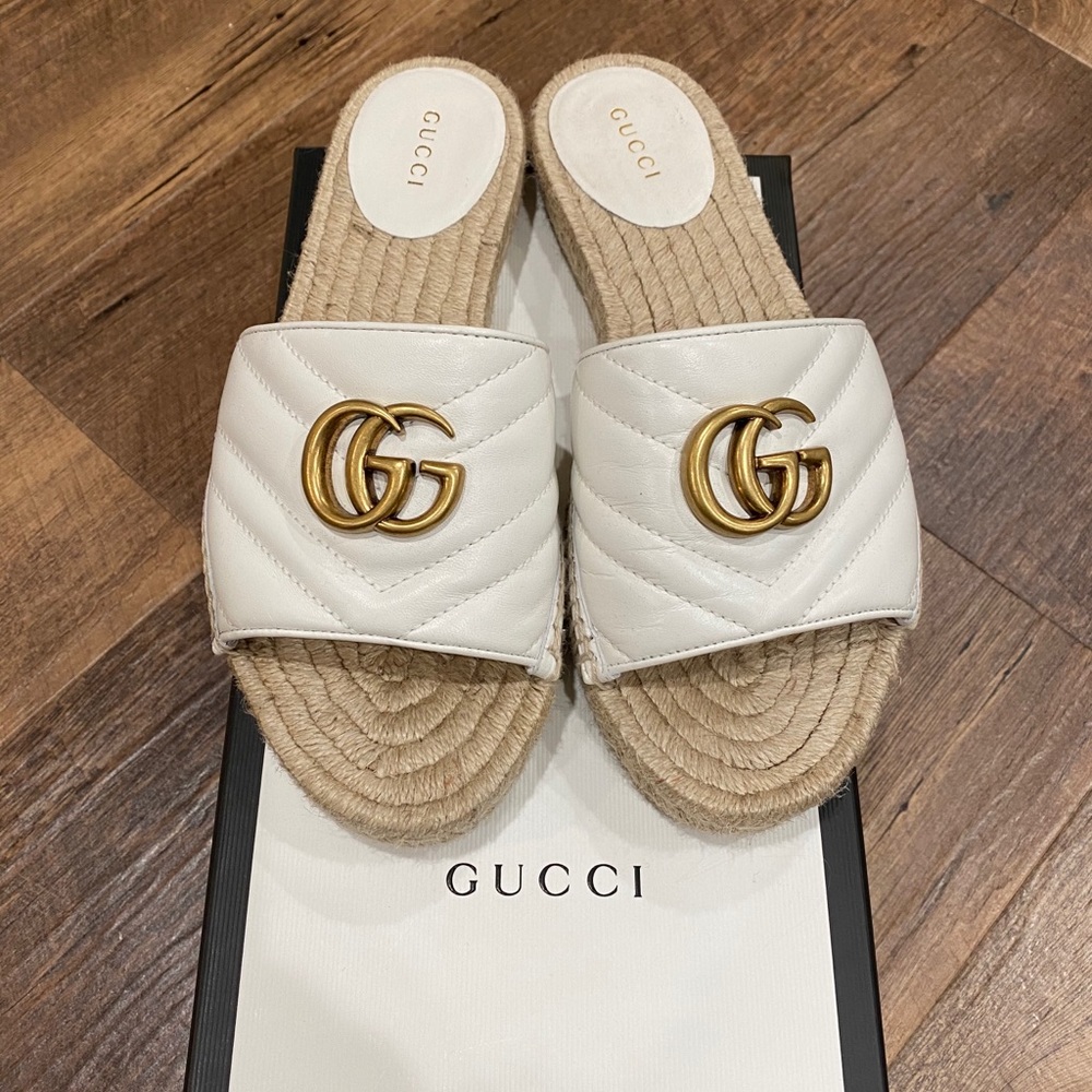 Gucci leather espadrille sandals